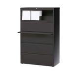 Lateral File Cabinet, 5 Letter/Legal/A4-Size File Drawers, Charcoal, 36 x 18.62 x 67.62 (HID16068) View Product Image