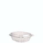 Dart ClearPac SafeSeal Tamper-Resistant/Evident Containers, Domed Lid, 8 oz, Clear, Plastic, 100/Bag, 2 Bags/Carton View Product Image