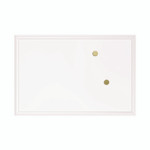 U Brands Magnetic Dry Erase Board with Decor Frame, 30" x 20", White Surface, White Wood Frame View Product Image