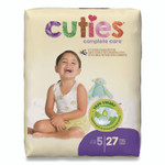 Cuties Premium Jumbo Diapers, Size 5, Over 27 lbs, 108/Carton View Product Image
