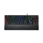 Adesso RGB Programmable Mechanical Gaming Keyboard with Detachable Magnetic Palmrest, 108 Keys, Black View Product Image