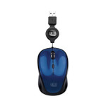 Illuminated Retractable Mouse, USB 2.0, Left/Right Hand Use, Dark Blue (ADEIMOUSES8L) View Product Image