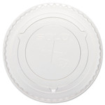 SOLO Straw-Slot Cold Cup Lids, Fits 10 oz Cold Cups, Plastic, Clear, 100/Pack, 25 Packs/Carton View Product Image