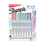 Sharpie S-Note Creative Markers, Assorted Ink Colors, Bullet/Chisel Tip, White Barrel, 8/Pack View Product Image