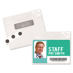 Advantus Magnetic-Style Name Badge Kits, Horizontal, Clear 4.5" x 3.25" Holder, 4.13" x 3" Insert, 20/Pack (AVT97071) View Product Image
