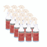 Maxim Germicidal Cleaner, Lemon Scent, 32 oz Bottle, 12 Bottles and 1 Trigger Sprayer/Carton View Product Image
