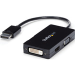 StarTech.com Travel A/V adapter: 3-in-1 DisplayPort to VGA DVI or HDMI converter Product Image 