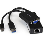 StarTech.com Lenovo ThinkPad X1 Carbon VGA and Gigabit Ethernet Adapter Kit - MDP to VGA - USB 3.0 to GbE Product Image 