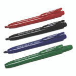 AbilityOne 7520015195769, SKILCRAFT Retractable Chisel Tip Dry Erase Marker, Broad Chisel Tip, Assorted Colors, 4/Set View Product Image