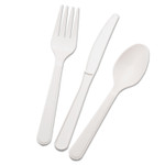 AbilityOne 7360015643560,SKILCRAFT,  Biobased Cutlery Set with Knife, Spoon, Fork, 400 Sets/Box Product Image 