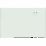 Quartet Element Framed Magnetic Glass Dry-Erase Boards - 85" (7.1 ft) Width x 48" (4 ft) Height - White Tempered Glass Surface - Silver Aluminum Frame - Rectangle - Horizontal Product Image 