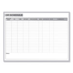 Ghent OR Schedule Magnetic Whiteboard, 96.5 x 48.5, White/Gray Surface, Satin Aluminum Frame, Ships in 7-10 Business Days (GHEGRPM313S48) View Product Image