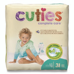 Cuties Premium Jumbo Diapers, Size 4, 22 lbs to 37 lbs, 124/Carton View Product Image