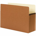 Smead Straight Tab Cut Legal Recycled File Pocket - 9 1/2" x 14 5/8" - 5 1/4" Expansion - Redrope - 100% Recycled Product Image 