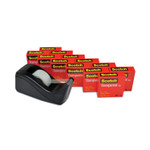 Scotch Transparent Tape Value Pack with Black Dispenser, 1" Core, 0.75" x 83.33 ft, Transparent (MMM600KC60) View Product Image