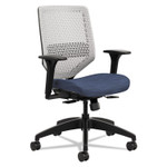 HON Solve Series ReActiv Back Task Chair, Supports Up to 300 lb, 18" to 23" Seat Height, Midnight Seat, Titanium Back, Black Base (HONSVR1AILC90TK) View Product Image