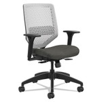 HON Solve Series ReActiv Back Task Chair, Supports Up to 300 lb, 18" to 23" Seat Height, Ink Seat, Titanium Back, Black Base View Product Image