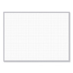 Ghent 1 x 1 Grid Magnetic Whiteboard, 72.5 x 48.5, White/Gray Surface, Satin Aluminum Frame, Ships in 7-10 Business Days (GHEGRPM321G46) View Product Image