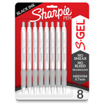 Sharpie S-Gel Pens - 0.7 mm Medium Pen Point - Black Ink - Gel-based - White Metal Barrel - (SAN2169762) Product Image 
