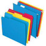 TOPS 1/3 Tab Cut Letter Hanging Folder - 8 1/2" x 11" - 3/4" Expansion - 11 pt. - Assorted - PVC-free, Durable Product Image 