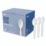 Perk Mediumweight Plastic Cutlery, Spoon, Plastic, White, 300/Pack View Product Image