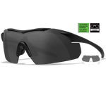 Wiley-X Vapor Safety Sunglasses, APEL Approved 2 Lens Package, 1 Matte Black Frame w/Smoke Grey, Clear Lens (CH3501) View Product Image