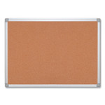 MasterVision Earth Cork Board, 48 x 36, Tan Surface, Silver Aluminum Frame (BVCCA051790) View Product Image