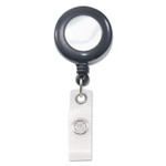 Advantus Deluxe Retractable ID Reel with Badge Holder, 24" Extension, Black, 12/Box (AVT75407) View Product Image