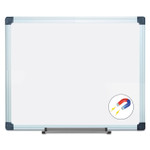 MasterVision Value Lacquered Steel Magnetic Dry Erase Board, 24 x 36, White Surface, Silver Aluminum Frame (BVCMA0307170) View Product Image