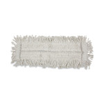 Boardwalk Disposable Cut End Dust Mop Head, Cotton/Synthetic, 24w x 5d, White (BWK1624) View Product Image