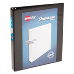 Avery Showcase Economy View Binder with Round Rings, 3 Rings, 1" Capacity, 11 x 8.5, Black (AVE19600) View Product Image