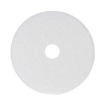 Boardwalk Polishing Floor Pads, 14" Diameter, White, 5/Carton (BWK4014WHI) View Product Image