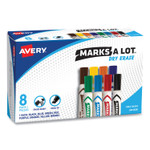Avery MARKS A LOT Desk-Style Dry Erase Marker, Broad Chisel Tip, Assorted Colors, 8/Set (24411) View Product Image