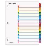 Cardinal OneStep Printable Table of Contents and Dividers, 26-Tab, A to Z, 11 x 8.5, White, Assorted Tabs, 1 Set (CRD60218) View Product Image