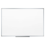 Mead Dry Erase Board with Aluminum Frame, 72 x 48, Melamine White Surface, Silver Aluminum Frame (MEA85358) View Product Image