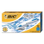 BIC Clic Stic Ballpoint Pen, Retractable, Medium 1 mm, Blue Ink, White Barrel, Dozen (BICCSM11BE) View Product Image