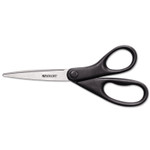Westcott Design Line Straight Stainless Steel Scissors, 8" Long, 3.13" Cut Length, Black Straight Handle (ACM13139) View Product Image