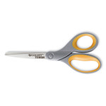 Westcott Titanium Bonded Scissors, 8" Long, 3.5" Cut Length, Gray/Yellow Straight Handle (ACM13529) View Product Image