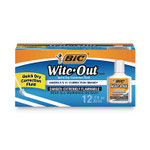 BIC Wite-Out Quick Dry Correction Fluid, 20 mL Bottle, White, Dozen Product Image 