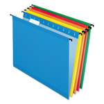 Pendaflex SureHook Hanging Folders, Letter Size, 1/5-Cut Tabs, Assorted Colors, 20/Box (PFX615215ASST) View Product Image