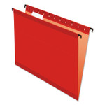 Pendaflex SureHook Hanging Folders, Letter Size, 1/5-Cut Tabs, Red, 20/Box (PFX615215RED) View Product Image