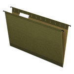 Pendaflex SureHook Hanging Folders, Legal Size, 1/5-Cut Tabs, Standard Green, 20/Box (PFX615315) View Product Image