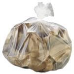 Inteplast Group High-Density Interleaved Commercial Can Liners, 30 gal, 8 mic, 30" x 37", Clear, 25 Bags/Roll, 20 Rolls/Carton (IBSS303708N) View Product Image