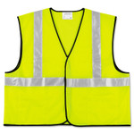 MCR Safety Class 2 Safety Vest, Polyester, Large Fluorescent Lime with Silver Stripe (CRWVCL2SLL) View Product Image