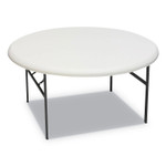 Iceberg IndestrucTable Classic Folding Table, Round Top, 200 lb Capacity, 60" Diameter x 29h, Platinum Product Image 