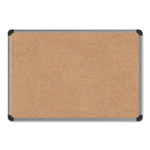 Universal Cork Board with Aluminum Frame, 24 x 18, Tan Surface (UNV43712) View Product Image