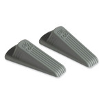 Master Caster Big Foot Doorstop, No Slip Rubber Wedge, 2.25w x 4.75d x 1.25h, Gray, 2/Pack View Product Image