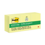 Post-it Greener Notes Original Recycled Note Pads, 1.5" x 2", Canary Yellow, 100 Sheets/Pad, 12 Pads/Pack (MMM653RPYW) View Product Image