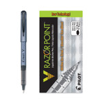 Pilot V Razor Point Liquid Ink Porous Point Pen, Stick, Extra-Fine 0.5 mm, Black Ink, Gray Barrel, Dozen (PIL11020) View Product Image