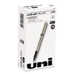 uniball Deluxe Roller Ball Pen, Stick, Fine 0.7 mm, Black Ink, Champagne Barrel, Dozen (UBC60052) View Product Image